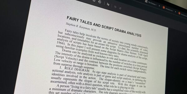 Fairy Tales and Script Drama Analysis — Stephen Karpman's original 1968 paper